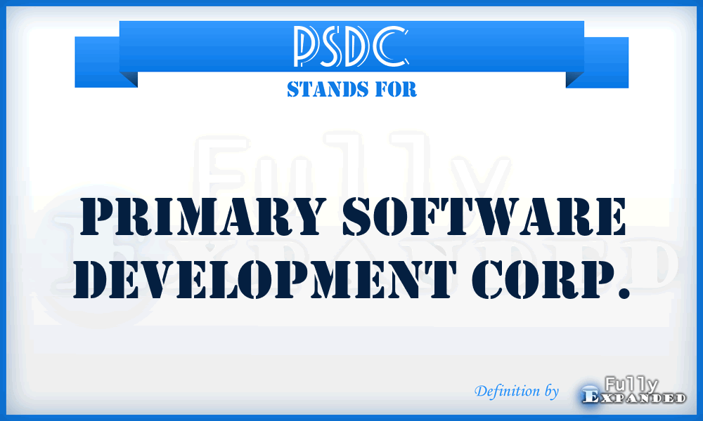 PSDC - Primary Software Development Corp.