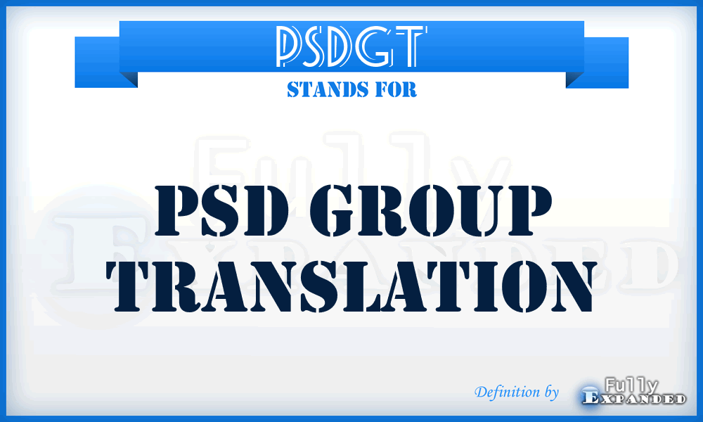 PSDGT - PSD Group Translation