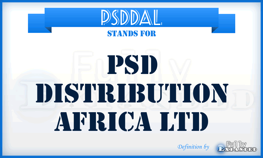 PSDDAL - PSD Distribution Africa Ltd