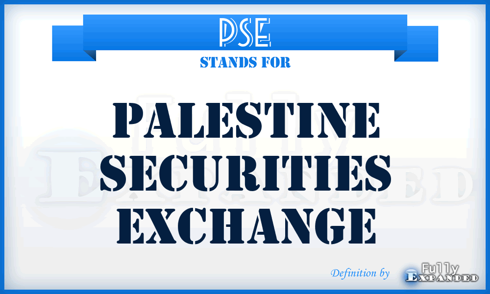 PSE - Palestine Securities Exchange