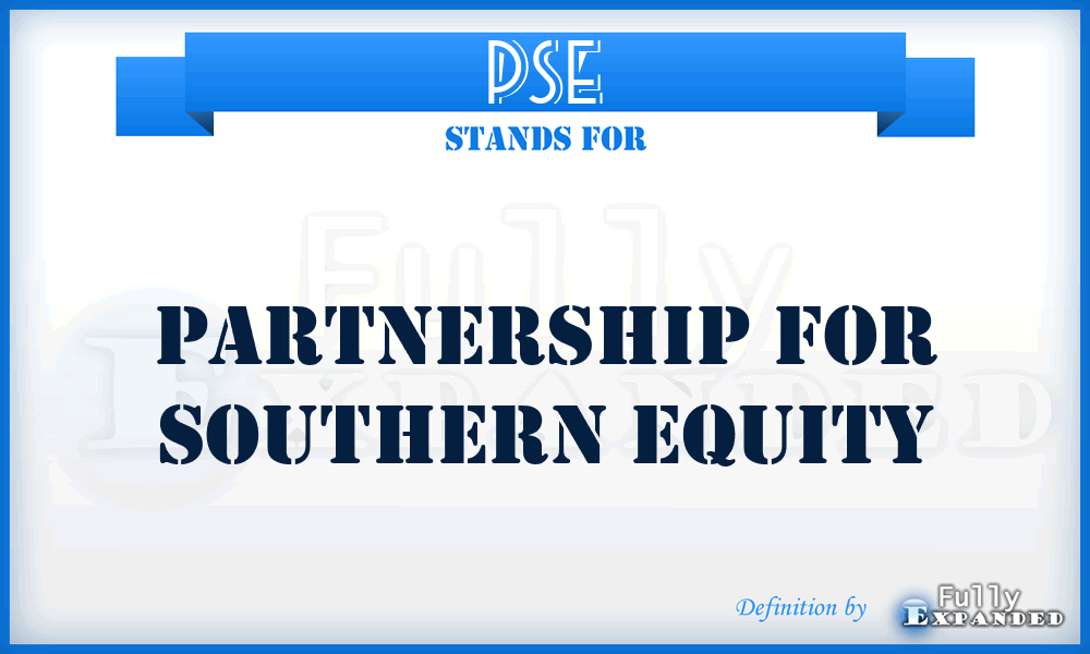 PSE - Partnership for Southern Equity