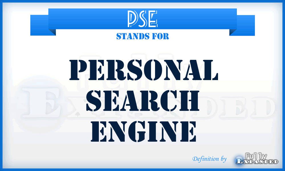 PSE - Personal Search Engine