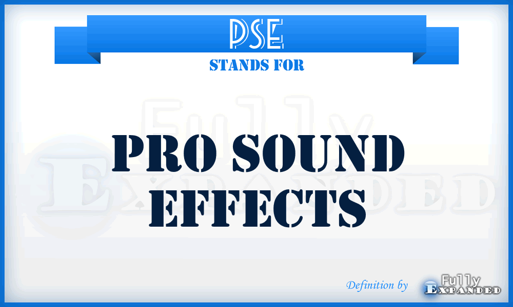 PSE - Pro Sound Effects