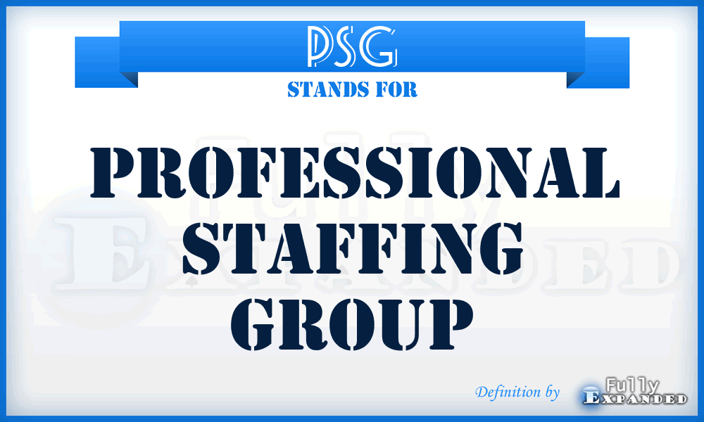 PSG - Professional Staffing Group