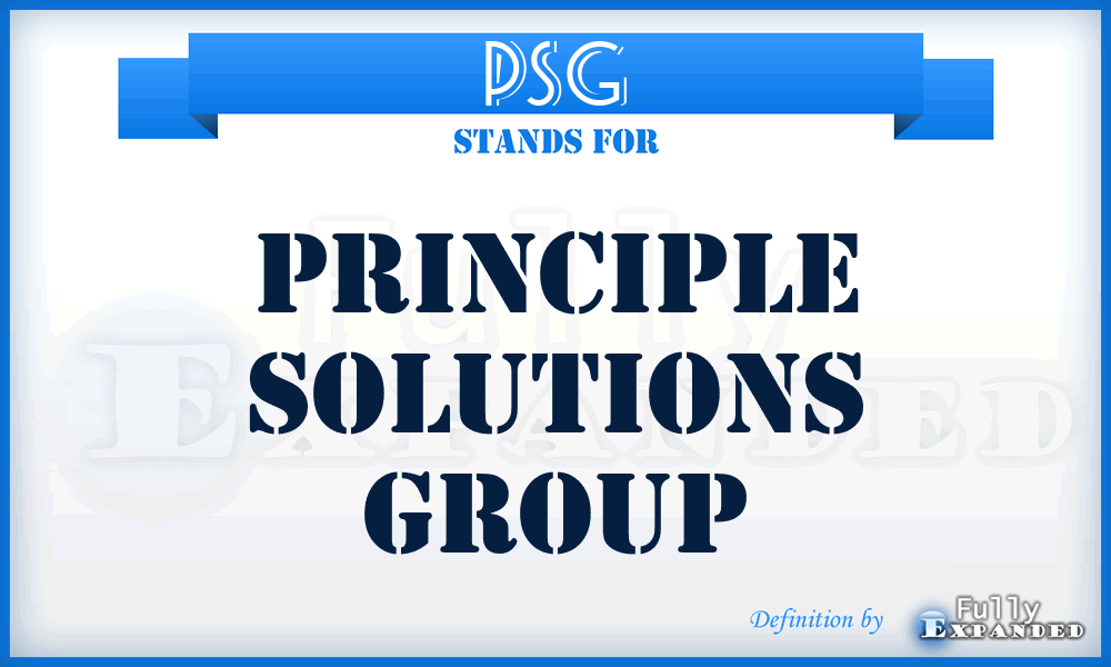 PSG - Principle Solutions Group