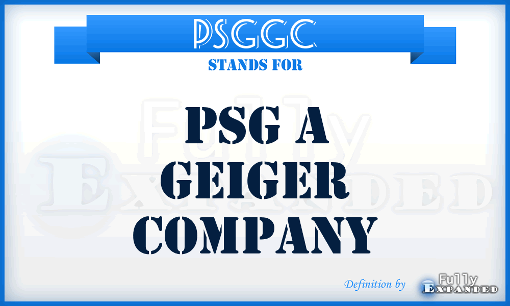 PSGGC - PSG a Geiger Company