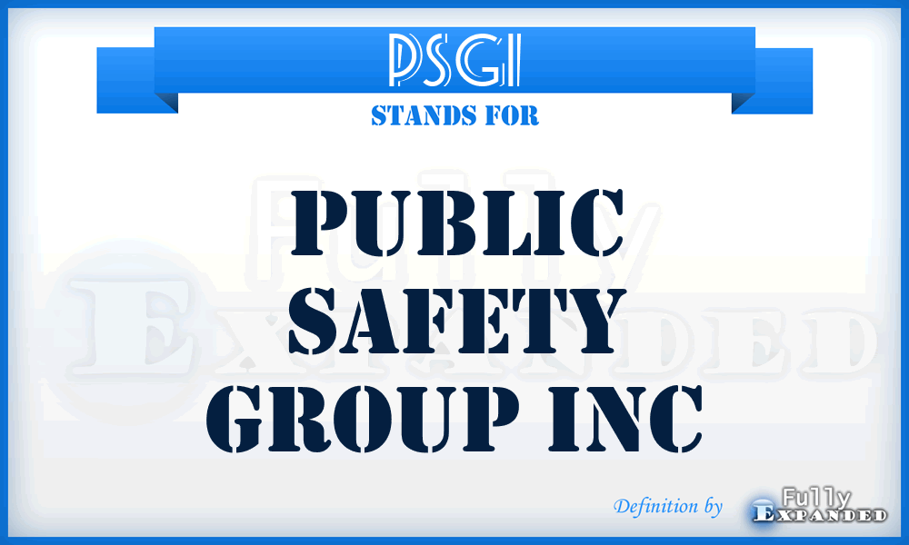 PSGI - Public Safety Group Inc