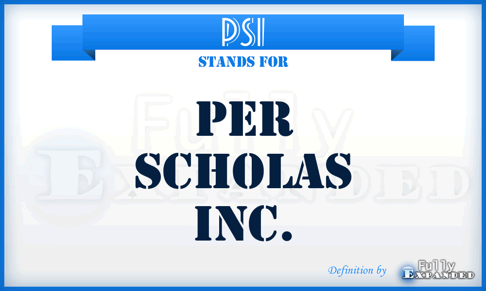 PSI - Per Scholas Inc.