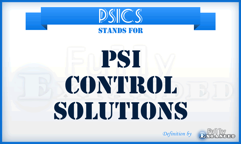 PSICS - PSI Control Solutions