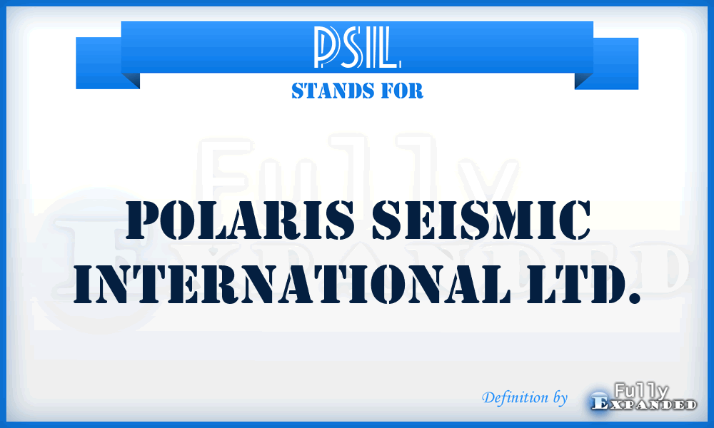 PSIL - Polaris Seismic International Ltd.