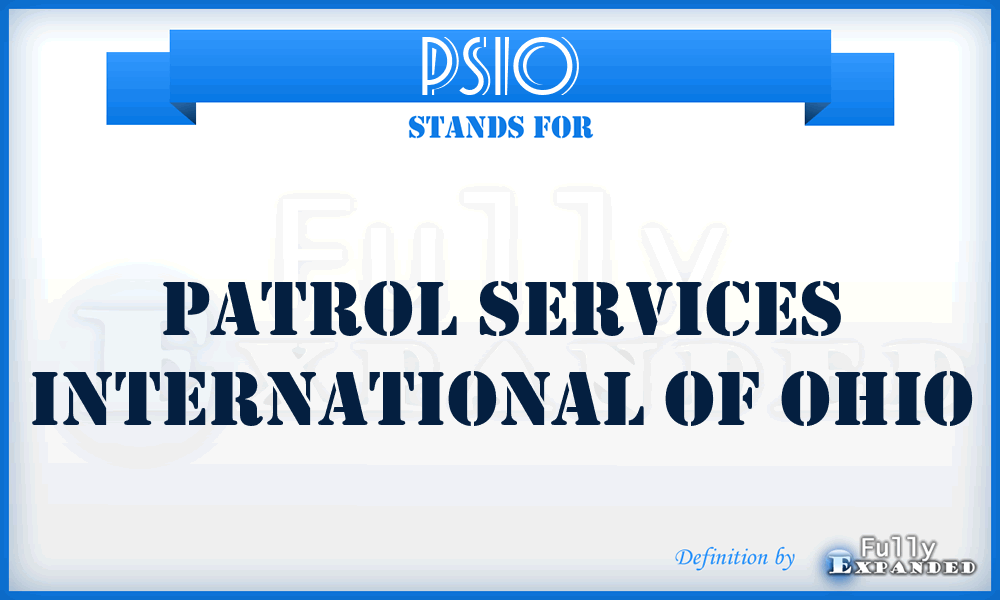 PSIO - Patrol Services International of Ohio