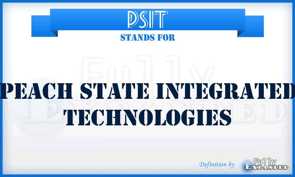 PSIT - Peach State Integrated Technologies