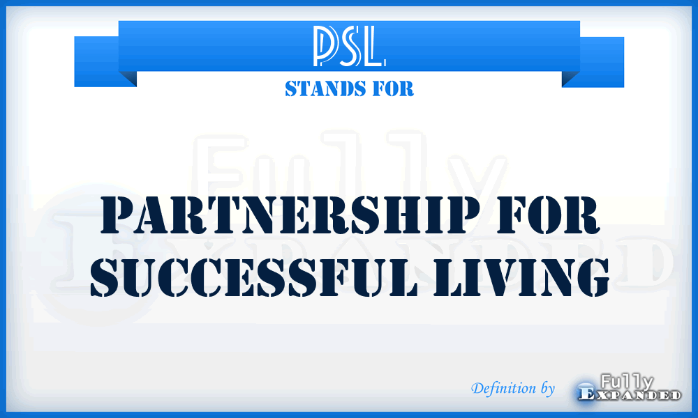PSL - Partnership for Successful Living