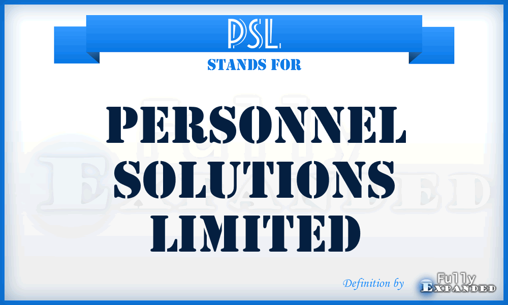 PSL - Personnel Solutions Limited