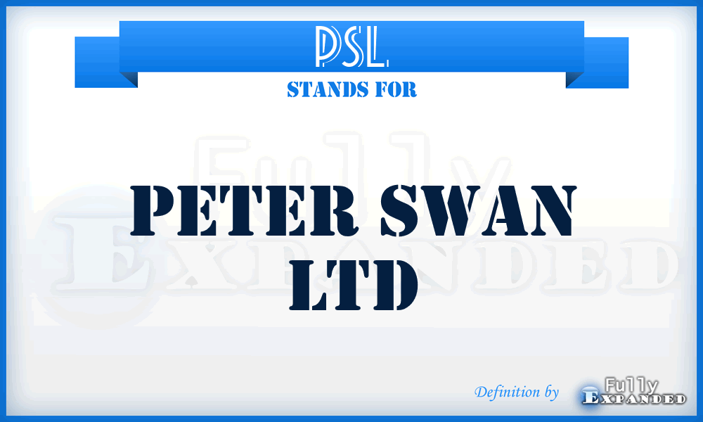 PSL - Peter Swan Ltd
