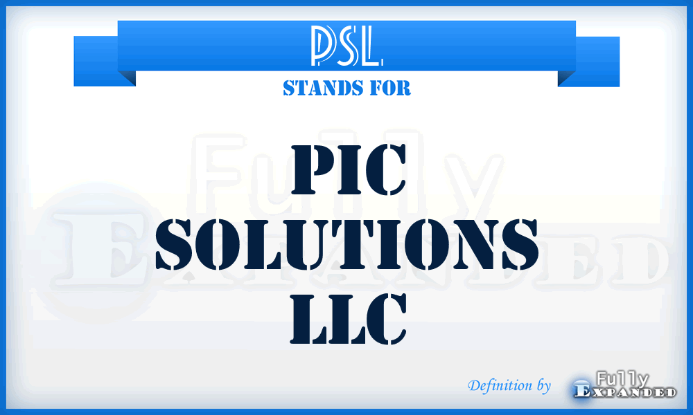 PSL - Pic Solutions LLC