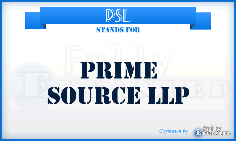 PSL - Prime Source LLP