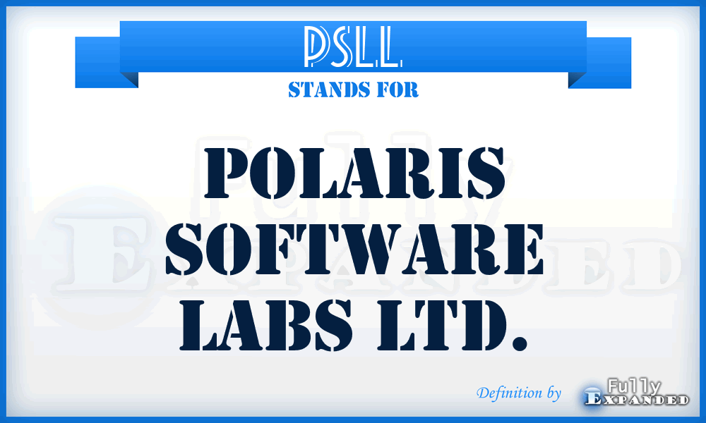 PSLL - Polaris Software Labs Ltd.