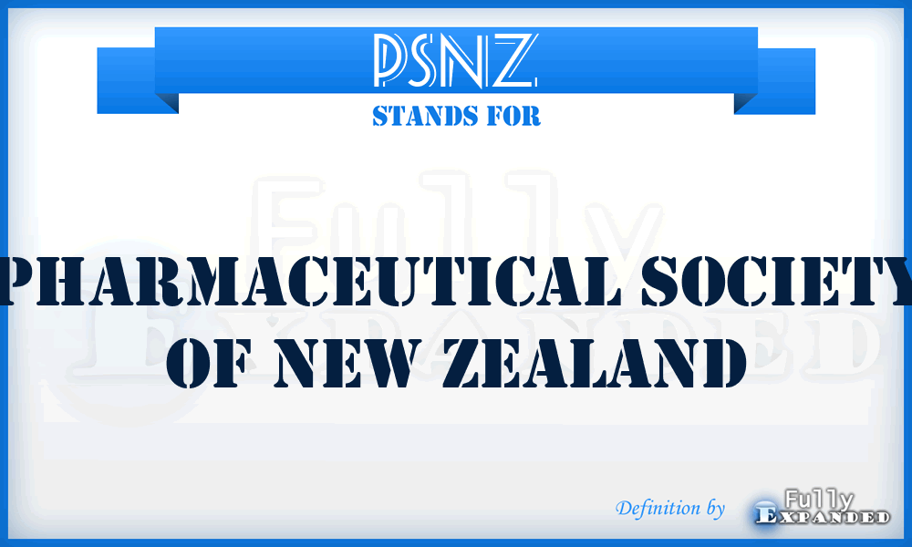 PSNZ - Pharmaceutical Society of New Zealand