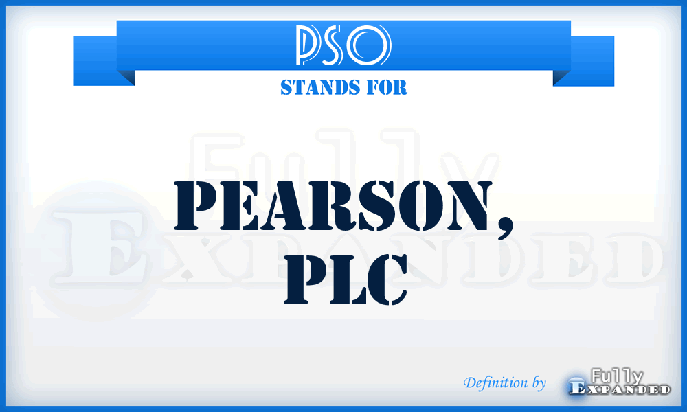 PSO - Pearson, Plc