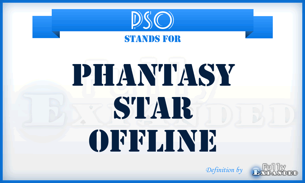 PSO - Phantasy Star Offline