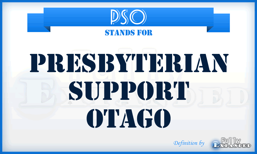 PSO - Presbyterian Support Otago