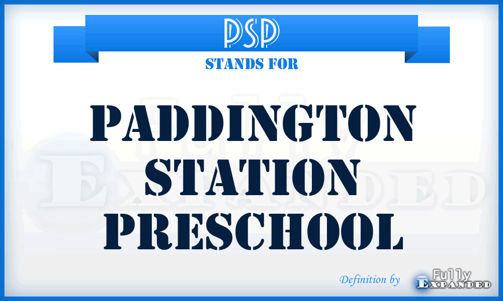 PSP - Paddington Station Preschool
