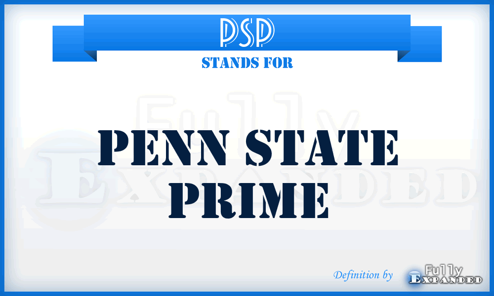 PSP - Penn State Prime