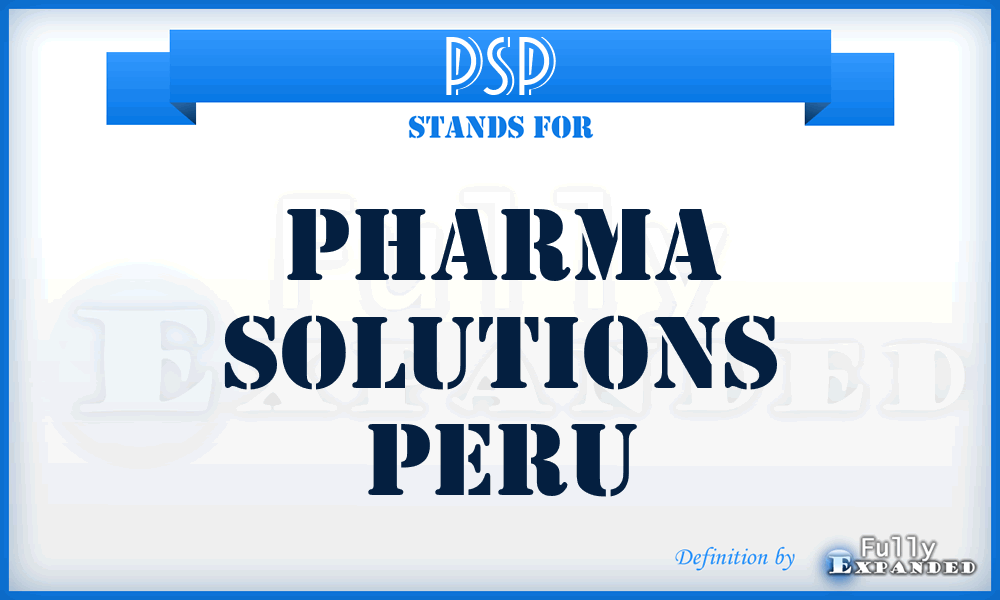 PSP - Pharma Solutions Peru