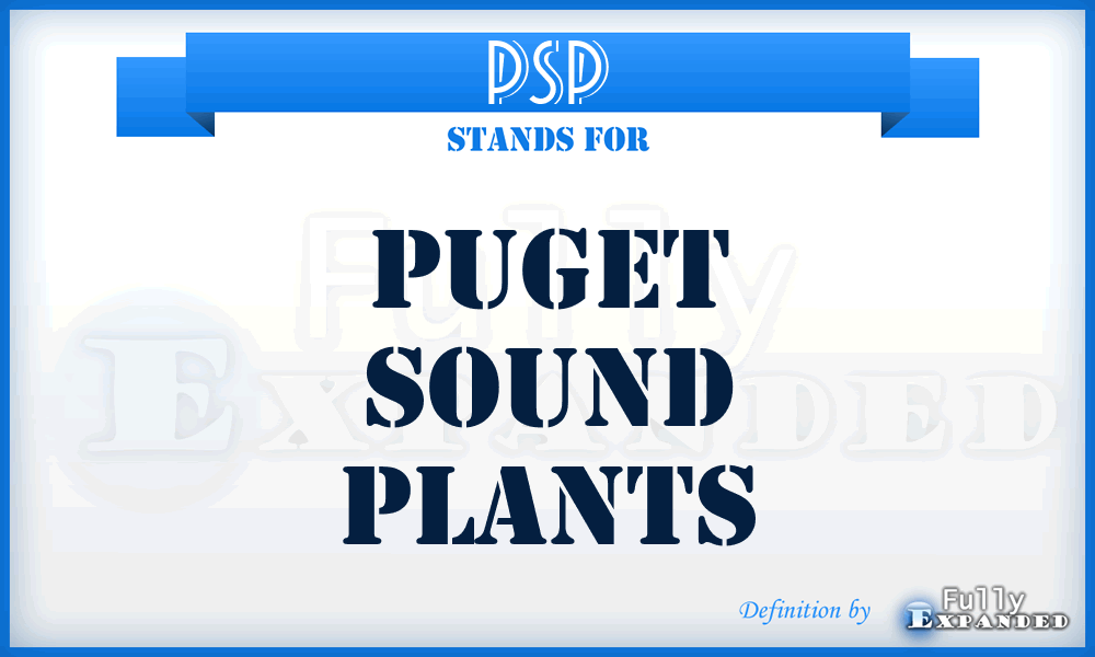 PSP - Puget Sound Plants
