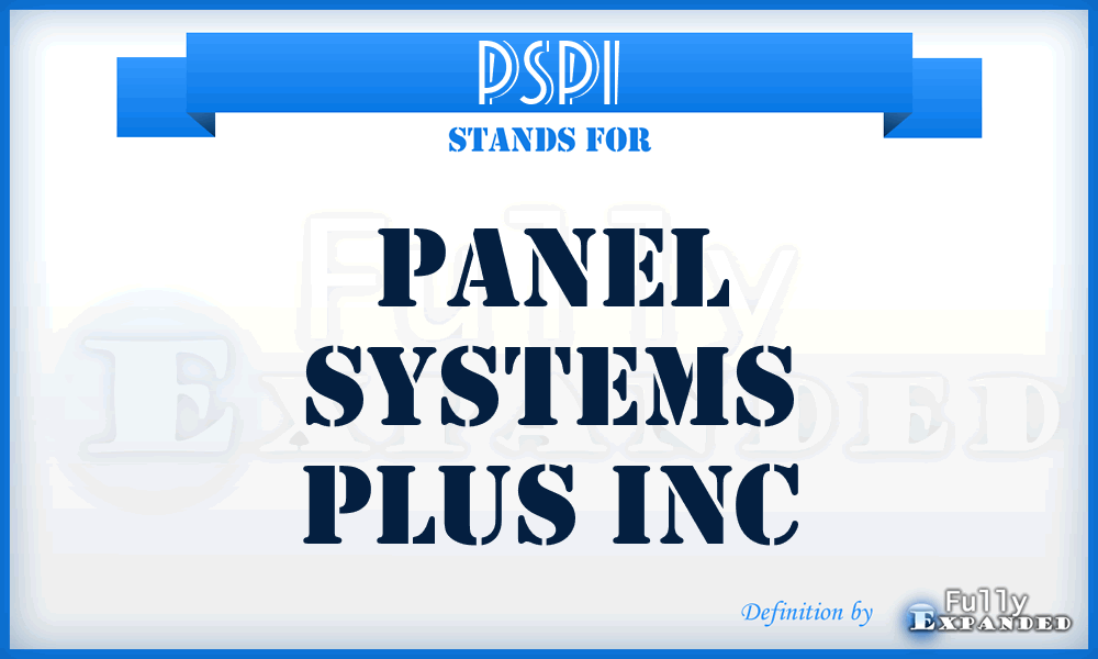 PSPI - Panel Systems Plus Inc