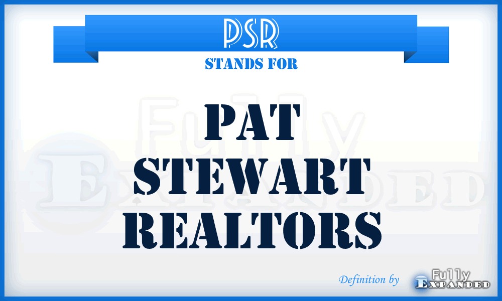 PSR - Pat Stewart Realtors