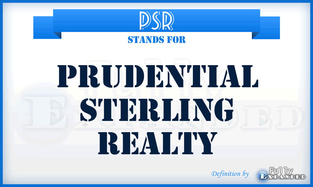 PSR - Prudential Sterling Realty