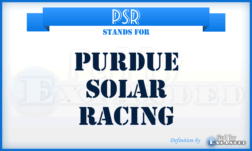 PSR - Purdue Solar Racing