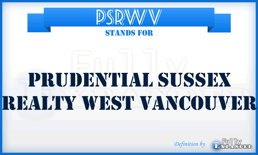 PSRWV - Prudential Sussex Realty West Vancouver