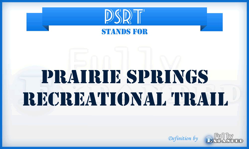 PSRT - Prairie Springs Recreational Trail