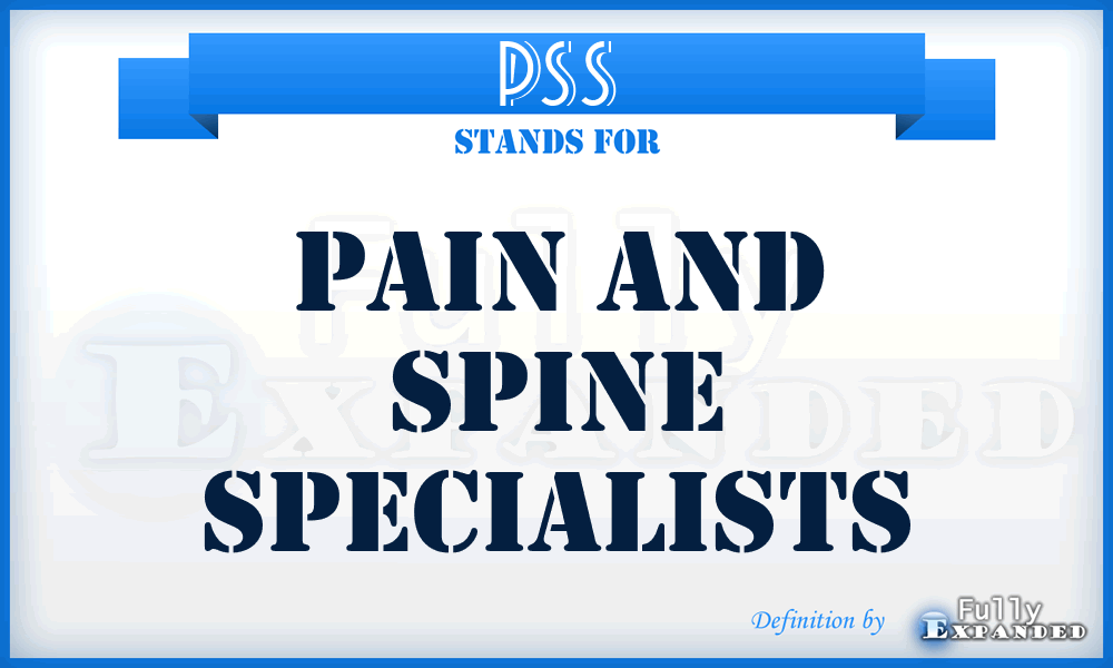 PSS - Pain and Spine Specialists