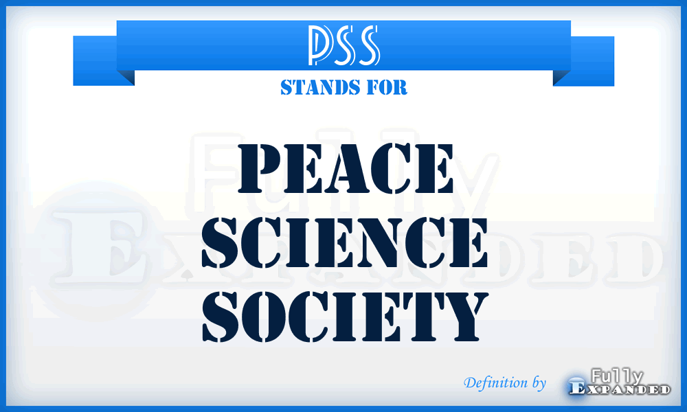 PSS - Peace Science Society