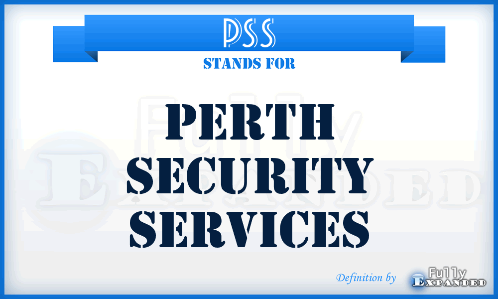 PSS - Perth Security Services