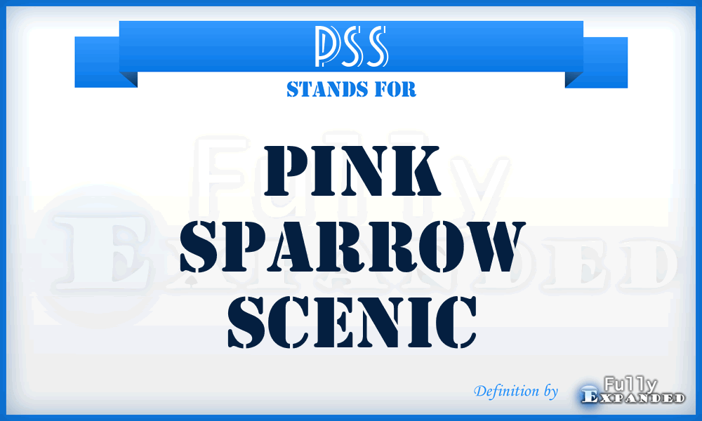 PSS - Pink Sparrow Scenic