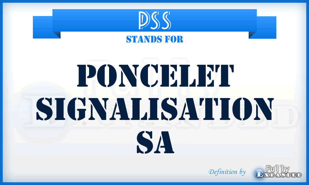 PSS - Poncelet Signalisation Sa