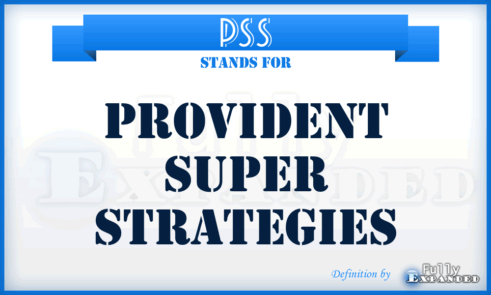 PSS - Provident Super Strategies