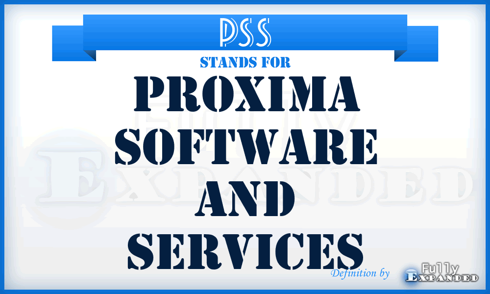 PSS - Proxima Software and Services
