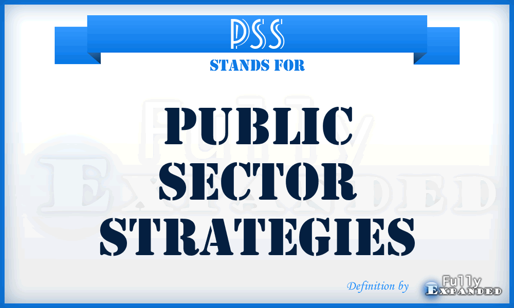 PSS - Public Sector Strategies