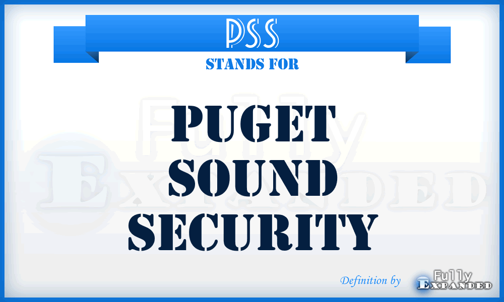 PSS - Puget Sound Security