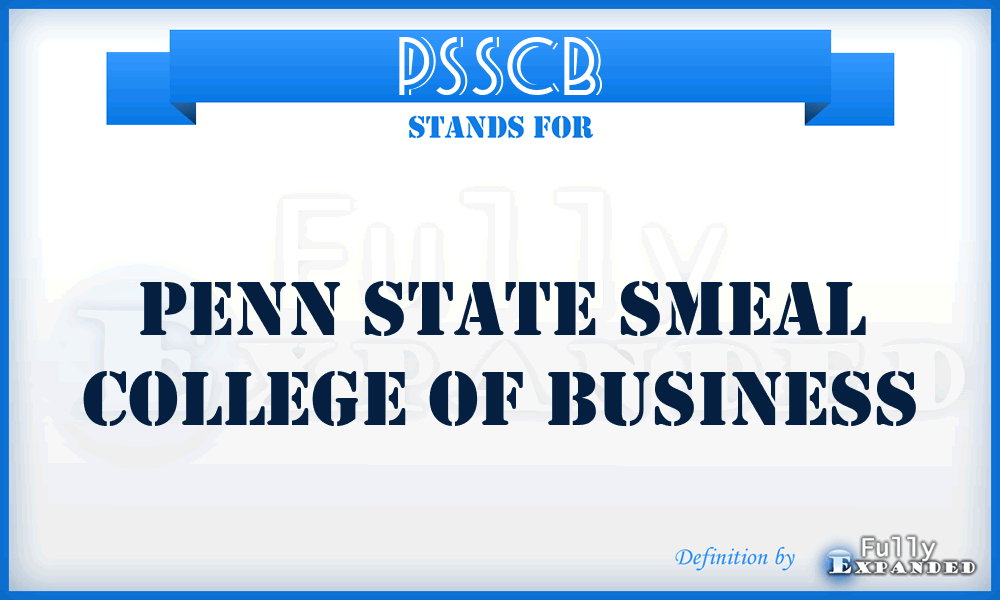 PSSCB - Penn State Smeal College of Business