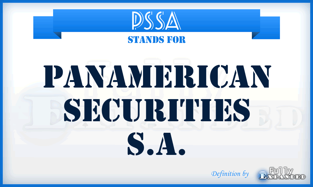 PSSA - Panamerican Securities S.A.