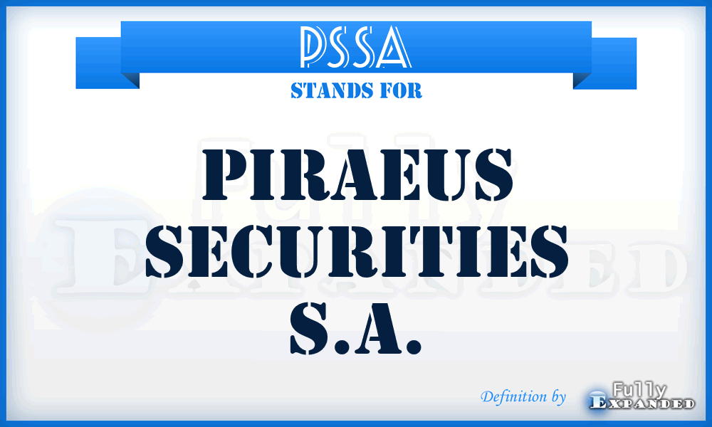 PSSA - Piraeus Securities S.A.