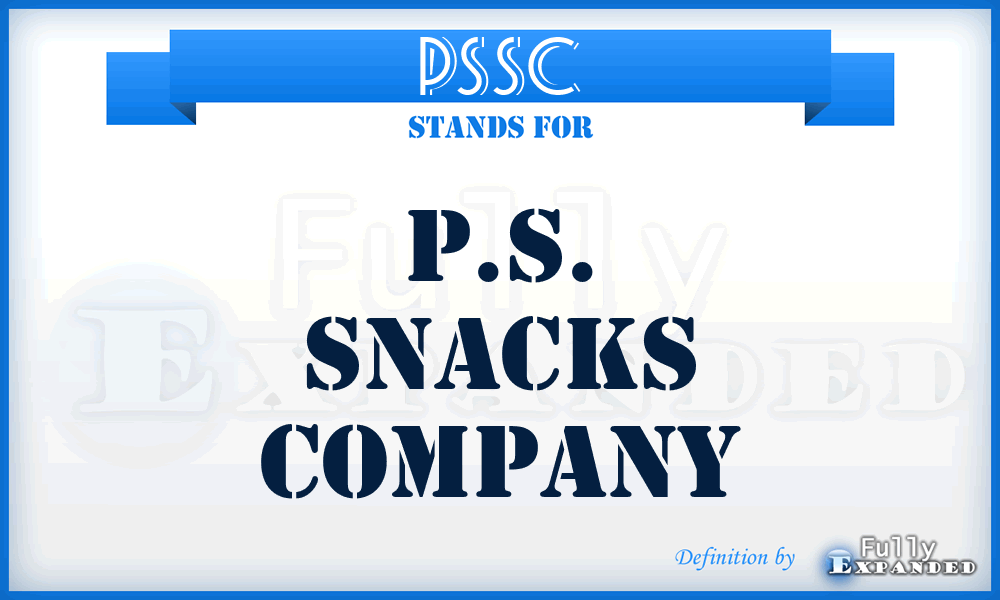 PSSC - P.S. Snacks Company
