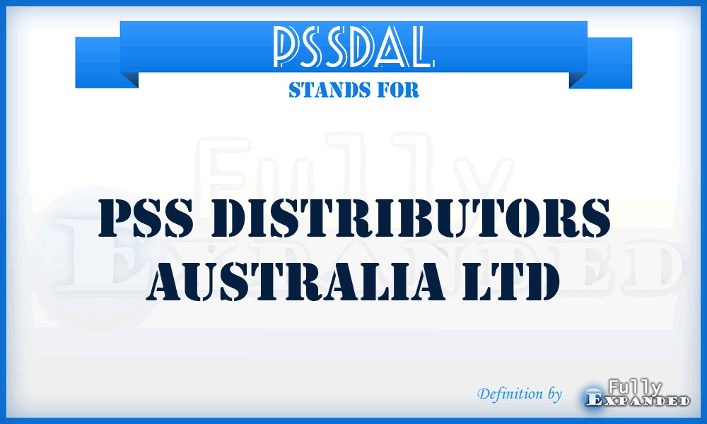 PSSDAL - PSS Distributors Australia Ltd